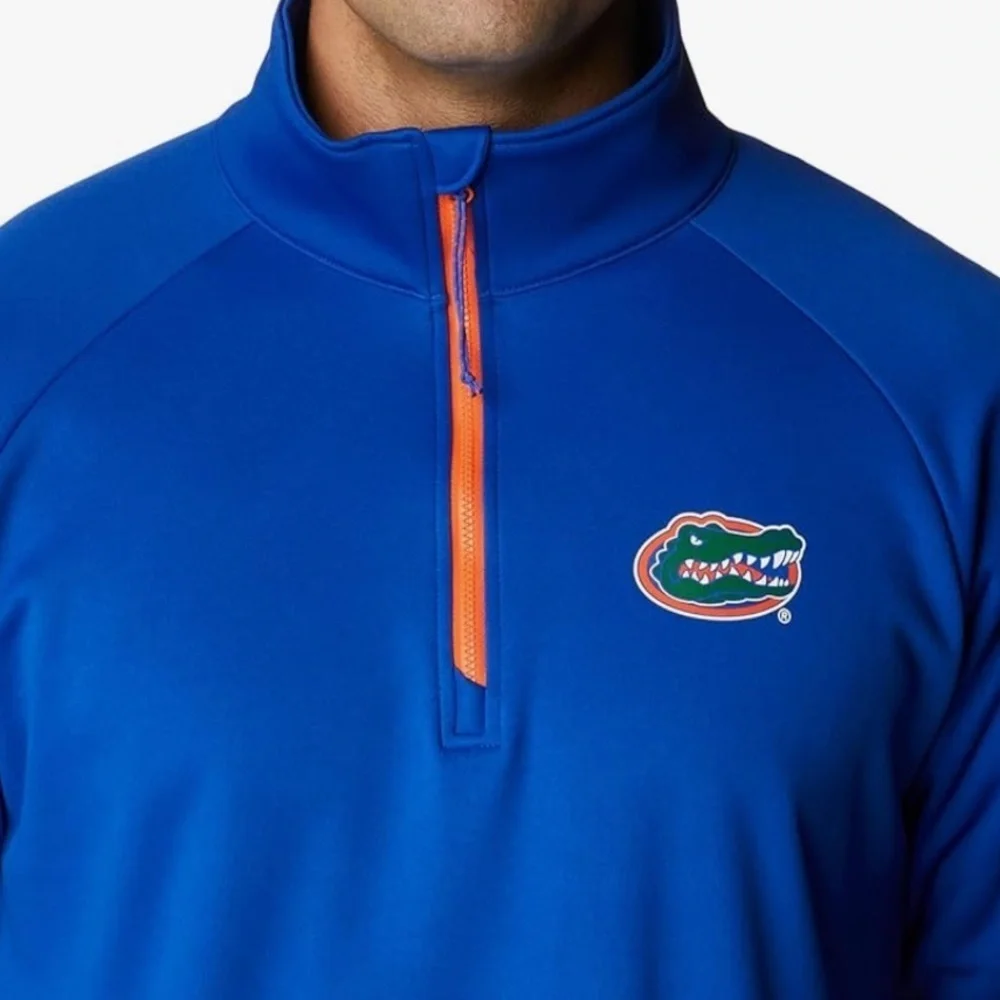 NWT Columbia Florida Gators Terminal Tackle Fleece 1/4 Zip shirt size Small